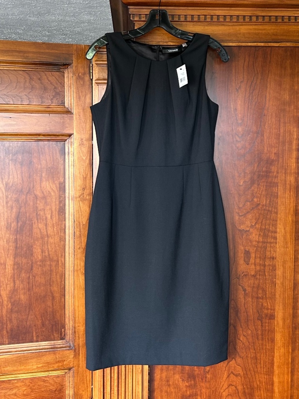 Tahari Alina Black Pencil Dress, Size 8, New With Tags